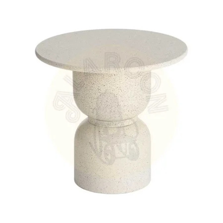 Mesita auxiliar blanca en DM y hierro 60x60x55cm - Ixia - 616784IX - foto-secundaria-4