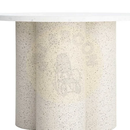 Mesa de centro blanca en metal y mármol 60x60x42cm - Ixia - 616786IX - foto-secundaria-1