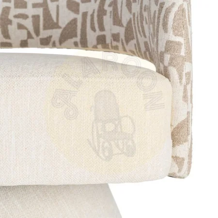 Sillón giratorio tapizado crema beige 71x68x72cm - Ixia - 616825IX - foto-secundaria-1