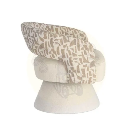 Sillón giratorio tapizado crema beige 71x68x72cm - Ixia - 616825IX - foto-secundaria-3