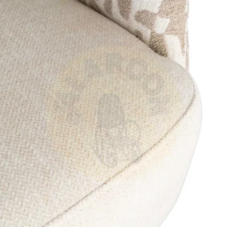 Sillón giratorio tapizado crema beige 71x68x72cm - Ixia - 616825IX - foto-secundaria-7