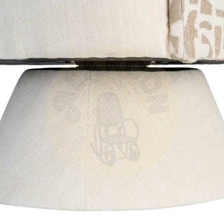 Sillón giratorio tapizado crema beige 71x68x72cm - Ixia - 616825IX - foto-secundaria-8