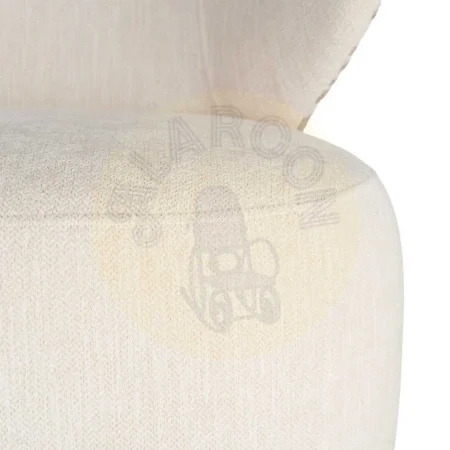 Sillón bitejido tapizado en tejido crema-beige 100% poliéster 73x68x74cm - Ixia - 616827IX - foto-secundaria-1