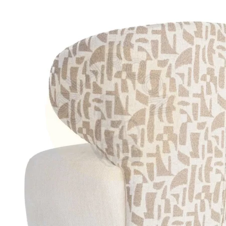 Sillón bitejido tapizado en tejido crema-beige 100% poliéster 73x68x74cm - Ixia - 616827IX - foto-secundaria-2