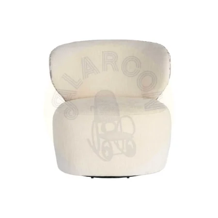 Sillón bitejido tapizado en tejido crema-beige 100% poliéster 73x68x74cm - Ixia - 616827IX - foto-secundaria-6