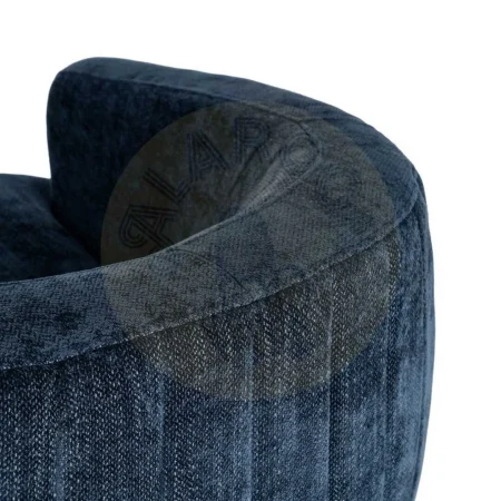 Sillón giratorio azul en tejido 100% poliéster con base metálica 73x80x73cm - Ixia - 616832IX - foto-secundaria-2