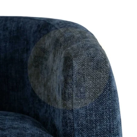 Sillón giratorio azul en tejido 100% poliéster con base metálica 73x80x73cm - Ixia - 616832IX - foto-secundaria-4