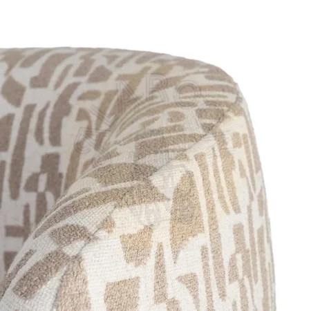 Sillón estampado crema beige tejido 100% poliéster estructura madera conglomerada patas madera de caucho relleno foam 73x82x70cm - Ixia - 616833IX - foto-secundaria-3