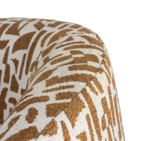 Sillón estampado crema ocre tapizado en tejido 100% poliéster con patas madera de caucho 73x82x70cm - Ixia - 616834IX - foto-secundaria-4