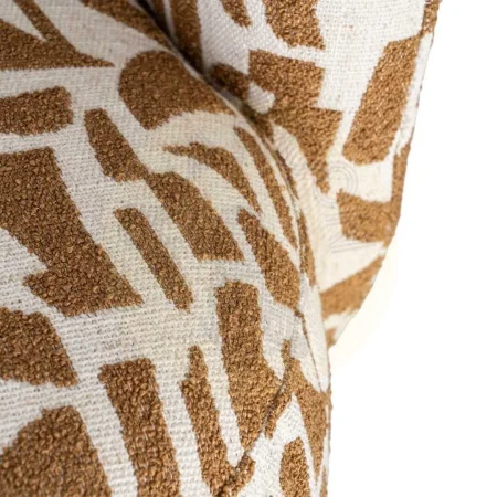 Sillón estampado crema ocre tapizado en tejido 100% poliéster con patas madera de caucho 73x82x70cm - Ixia - 616834IX - foto-secundaria-7
