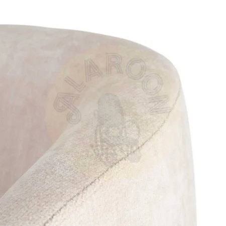 Sillón crema tapizado en tejido 100% poliéster con patas de madera de caucho 73x82x70cm - Ixia - 616835IX - foto-secundaria-3