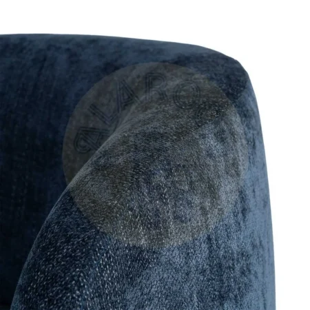 Sillón azul tapizado en tejido 100% poliéster estructura en madera conglomerada patas de madera de caucho relleno de foam 73x82x70cm - Ixia - 616836IX - foto-secundaria-4