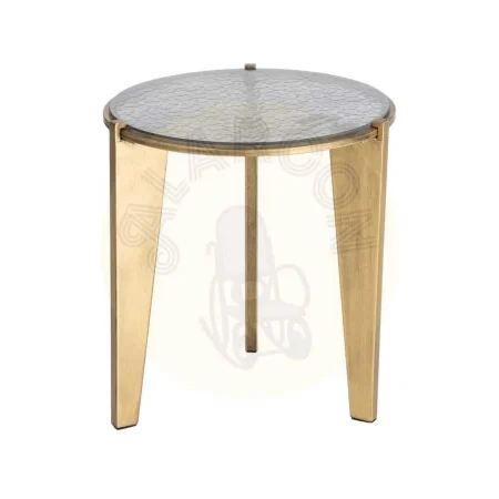 Mesita oro viejo cristal templado y hierro 48.50x48.50x50.50cm - Ixia - 616837IX - foto-secundaria-4