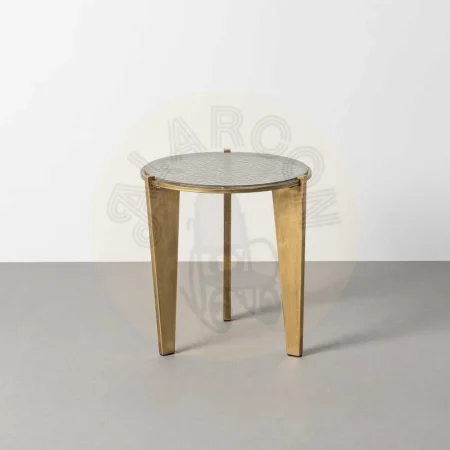 Mesita oro viejo cristal templado y hierro 48.50x48.50x50.50cm - Ixia - 616837IX - foto-secundaria-5