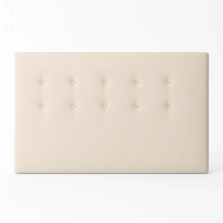 Cabecero tapizado en tejido crema con relleno de fibra 165x8x125cm - Ixia - 616850IX - foto-blanco