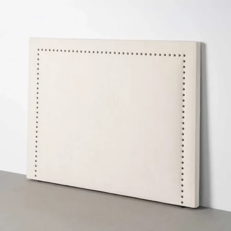 Cabecero tapizado de tejido crema para dormitorio 165x7x130cm - Ixia - 616852IX - foto-blanco