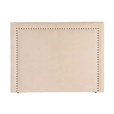Cabecero en tejido beige para dormitorio con relleno de fibra 300gr 165x7x130cm - Ixia - 616853IX - foto-blanco