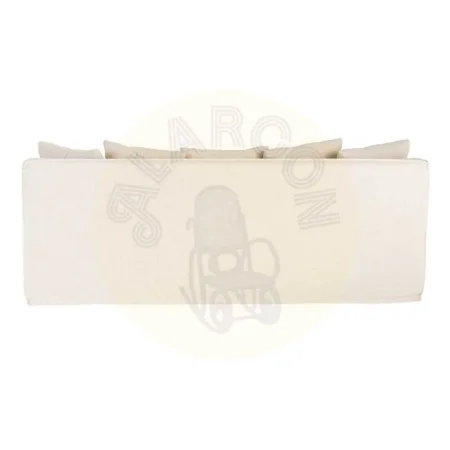 Sofá desenfundable en tejido beige mezcla de poliéster y lino 215x92x78cm - Ixia - 616858IX - foto-secundaria-2