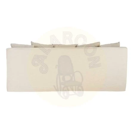 Sofá desenfundable tapizado en tejido con poliéster reciclado y lino color taupe 215x92x78cm - Ixia - 616859IX - foto-secundaria-2