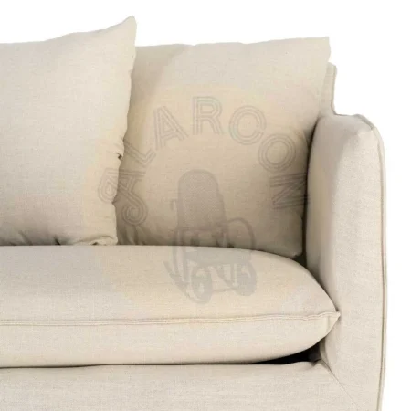 Sofá desenfundable tapizado en tejido con poliéster reciclado y lino color taupe 215x92x78cm - Ixia - 616859IX - foto-secundaria-8