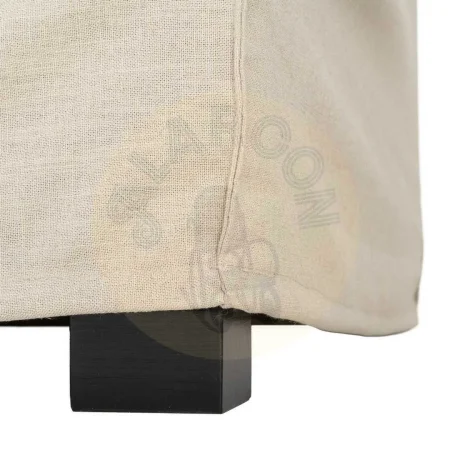 Sofá desenfundable tapizado en tejido con poliéster reciclado y lino color taupe 215x92x78cm - Ixia - 616859IX - foto-secundaria-9