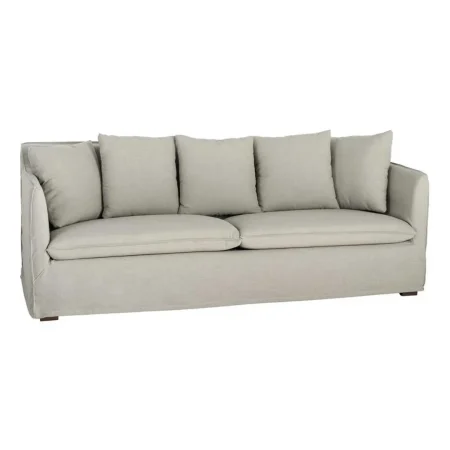 Sofá verde desenfundable en tejido mixto lavable 215x92x78cm - Ixia - 616860IX - foto-blanco