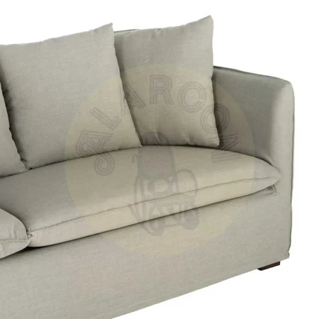 Sofá verde desenfundable en tejido mixto lavable 215x92x78cm - Ixia - 616860IX - foto-secundaria-3