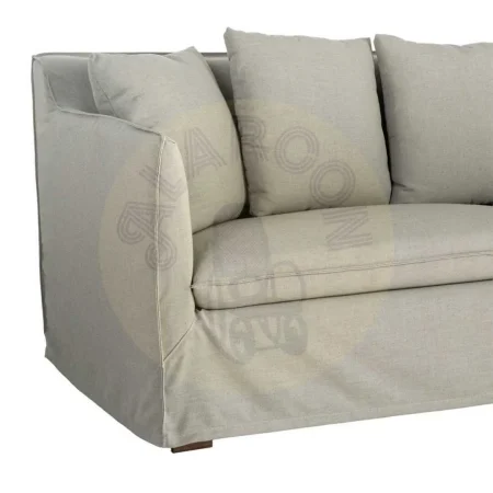 Sofá verde desenfundable en tejido mixto lavable 215x92x78cm - Ixia - 616860IX - foto-secundaria-4