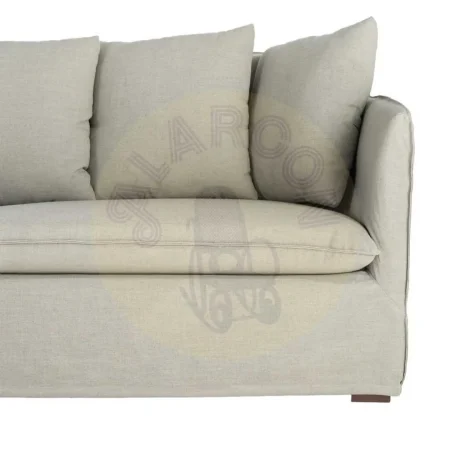 Sofá verde desenfundable en tejido mixto lavable 215x92x78cm - Ixia - 616860IX - foto-secundaria-6