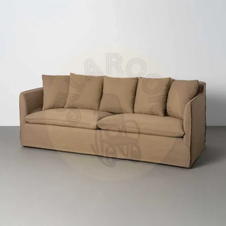 Sofá marrón desenfundable en tejido con poliéster reciclado y lino 215x92x78cm - Ixia - 616862IX - foto-secundaria-10