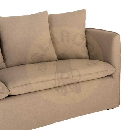 Sofá marrón desenfundable en tejido con poliéster reciclado y lino 215x92x78cm - Ixia - 616862IX - foto-secundaria-3