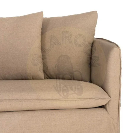 Sofá marrón desenfundable en tejido con poliéster reciclado y lino 215x92x78cm - Ixia - 616862IX - foto-secundaria-7