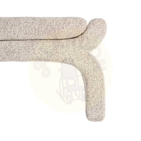 Banqueta tapizada beige en tejido 100% poliéster 115x43x45cm - Ixia - 616934IX - foto-secundaria-3