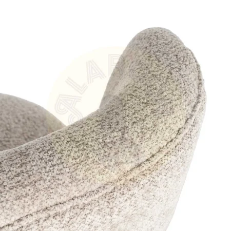 Sillón tapizado beige en tejido 100% poliéster con patas de madera 78x77x72cm - Ixia - 616936IX - foto-secundaria-8
