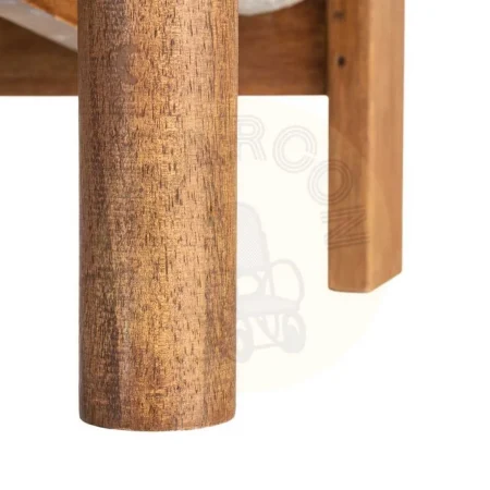 Sillón tapizado beige en tejido 100% poliéster patas de madera de caucho 97x86x80cm - Ixia - 616938IX - foto-secundaria-8