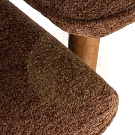 Sillón tapizado marrón con patas de madera y asiento de foam 96x86.50x82.50cm - Ixia - 616939IX - foto-secundaria-7