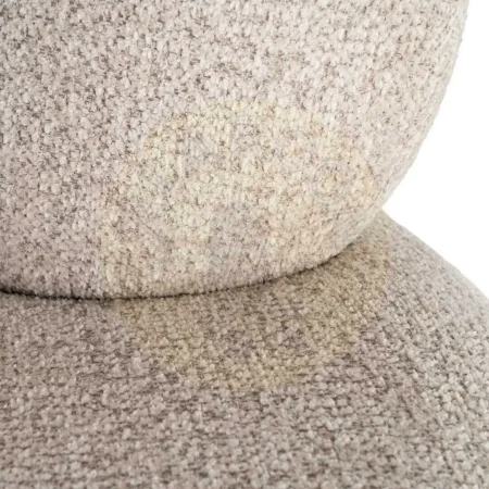 Sillón tapizado beige en tejido 100% poliéster con estructura de metal y madera contrachapada relleno de espuma 93x93x79cm - Ixia - 616940IX - foto-secundaria-7
