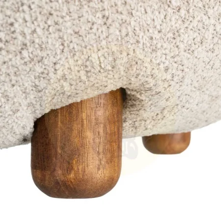 Sillón tapizado beige en tejido 100% poliéster con estructura de metal y madera contrachapada relleno de espuma 93x93x79cm - Ixia - 616940IX - foto-secundaria-8