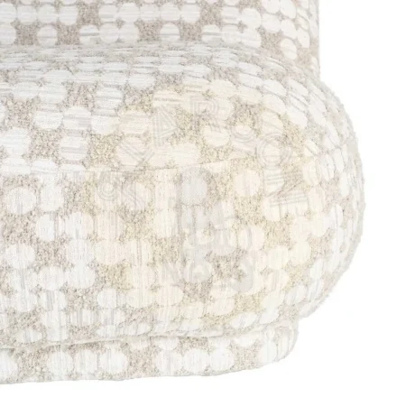 Sillón tapizado beige con tejido 95% poliéster 5% acrílico y estructura de metal y madera contrachapada 82x84x77cm - Ixia - 616941IX - foto-secundaria-1