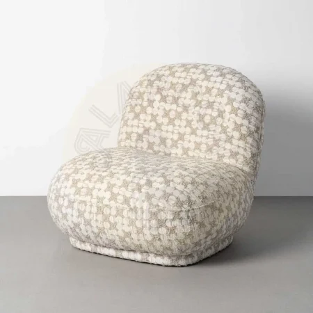 Sillón tapizado beige con tejido 95% poliéster 5% acrílico y estructura de metal y madera contrachapada 82x84x77cm - Ixia - 616941IX - foto-secundaria-10