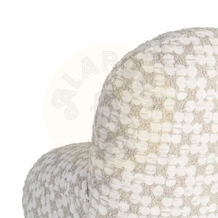 Sillón tapizado beige con tejido 95% poliéster 5% acrílico y estructura de metal y madera contrachapada 82x84x77cm - Ixia - 616941IX - foto-secundaria-2