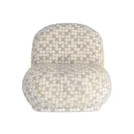 Sillón tapizado beige con tejido 95% poliéster 5% acrílico y estructura de metal y madera contrachapada 82x84x77cm - Ixia - 616941IX - foto-secundaria-6