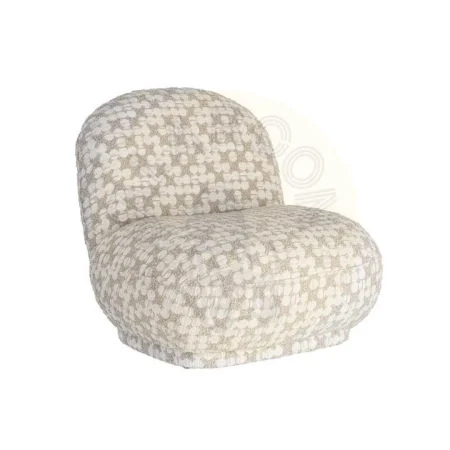 Sillón tapizado beige con tejido 95% poliéster 5% acrílico y estructura de metal y madera contrachapada 82x84x77cm - Ixia - 616941IX - foto-secundaria-9