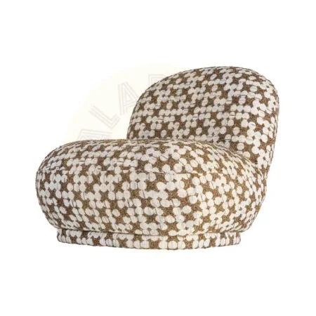Sillón tapizado marrón con estructura metálica y relleno de espuma 82x84x77cm - Ixia - 616942IX - foto-secundaria-2