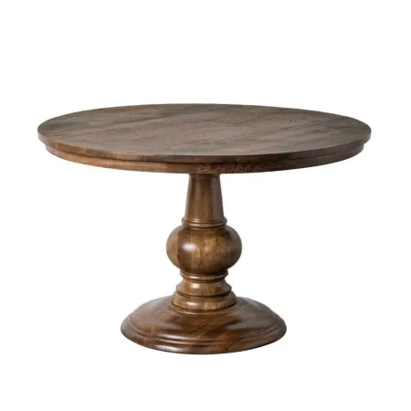 Mesa de comedor en madera de mango 120x120x77cm - Ixia - 616944IX - foto-blanco
