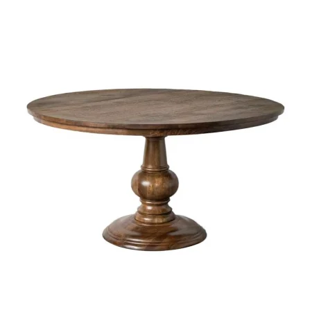 Mesa de comedor en madera de mango maciza 150x150x77cm - Ixia - 616945IX - foto-blanco
