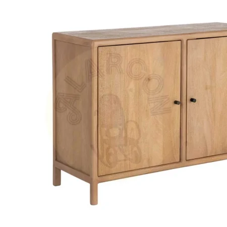 Aparador en madera de mango natural con puertas y patas de 10cm Macarella 110x40x80cm - Ixia - 617016IX - foto-secundaria-1