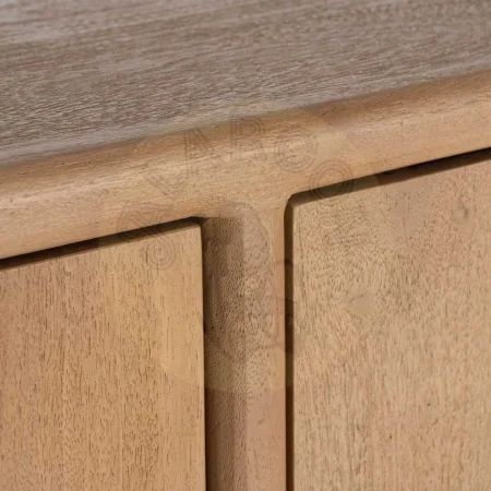Aparador en madera de mango natural con puertas y patas de 10cm Macarella 110x40x80cm - Ixia - 617016IX - foto-secundaria-5