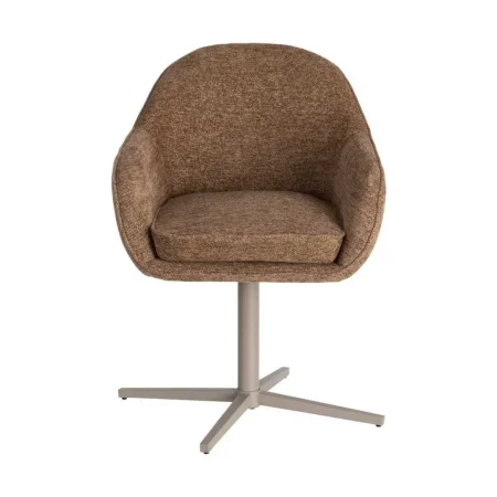 Silla tapizada giratoria en metal estilo contract 60x60x86cm - Ixia - 617026IX - foto-blanco