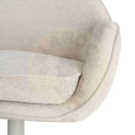 Silla tapizada giratoria con estructura metálica en tejido 100% poliéster 60x60x86cm - Ixia - 617027IX - foto-secundaria-3